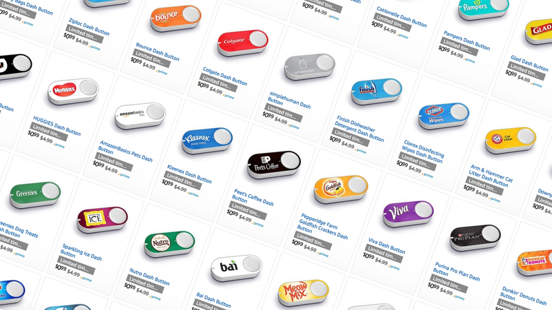 $1 de descuento en botones Dash | Amazon | $5 de crédito en el primer pedido